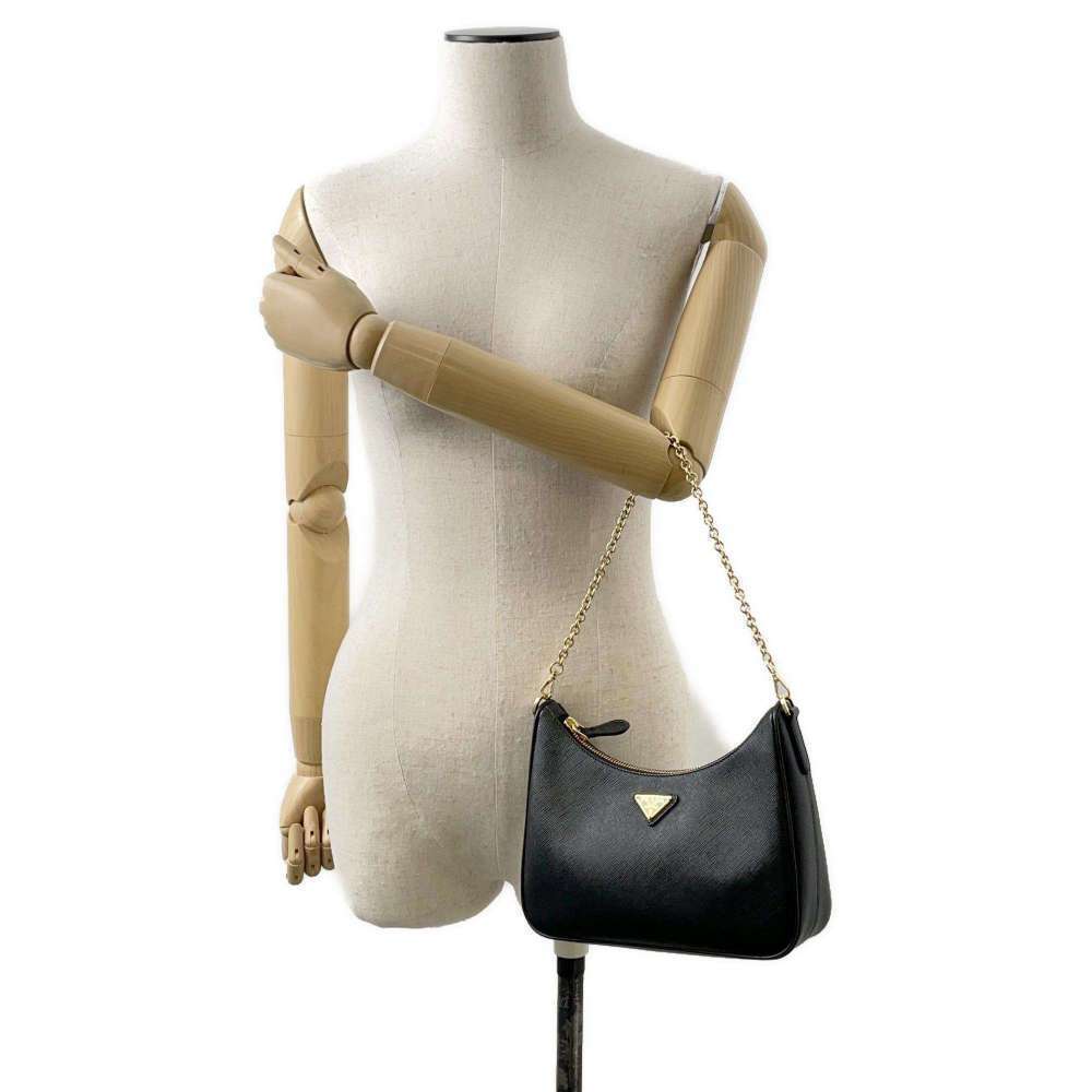 Prada Shoulder Bag Edition Saffiano Leather Clutch Black - Picture 4 of 12